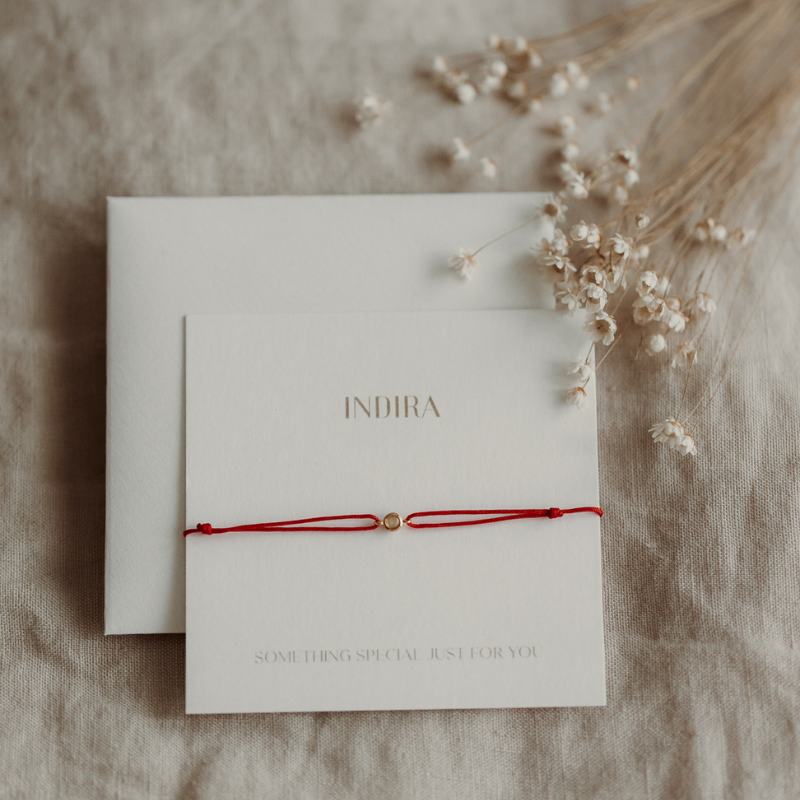Srebrna bransoletka na sznurku Birthstone Silver May - Zielony Onyks - Indira