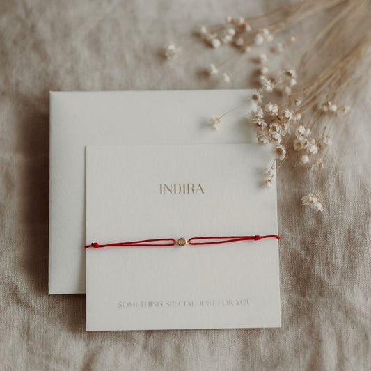 Brățară șnur din argint Birthstone Silver March - Acvamarin - Indira