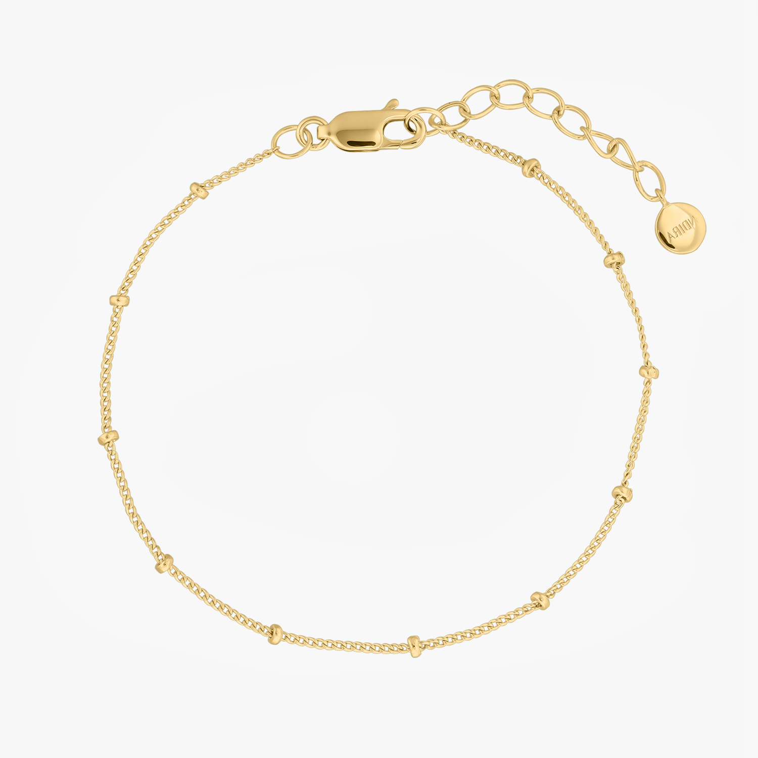 Srebrna bransoletka z koralikami Golden - Indira