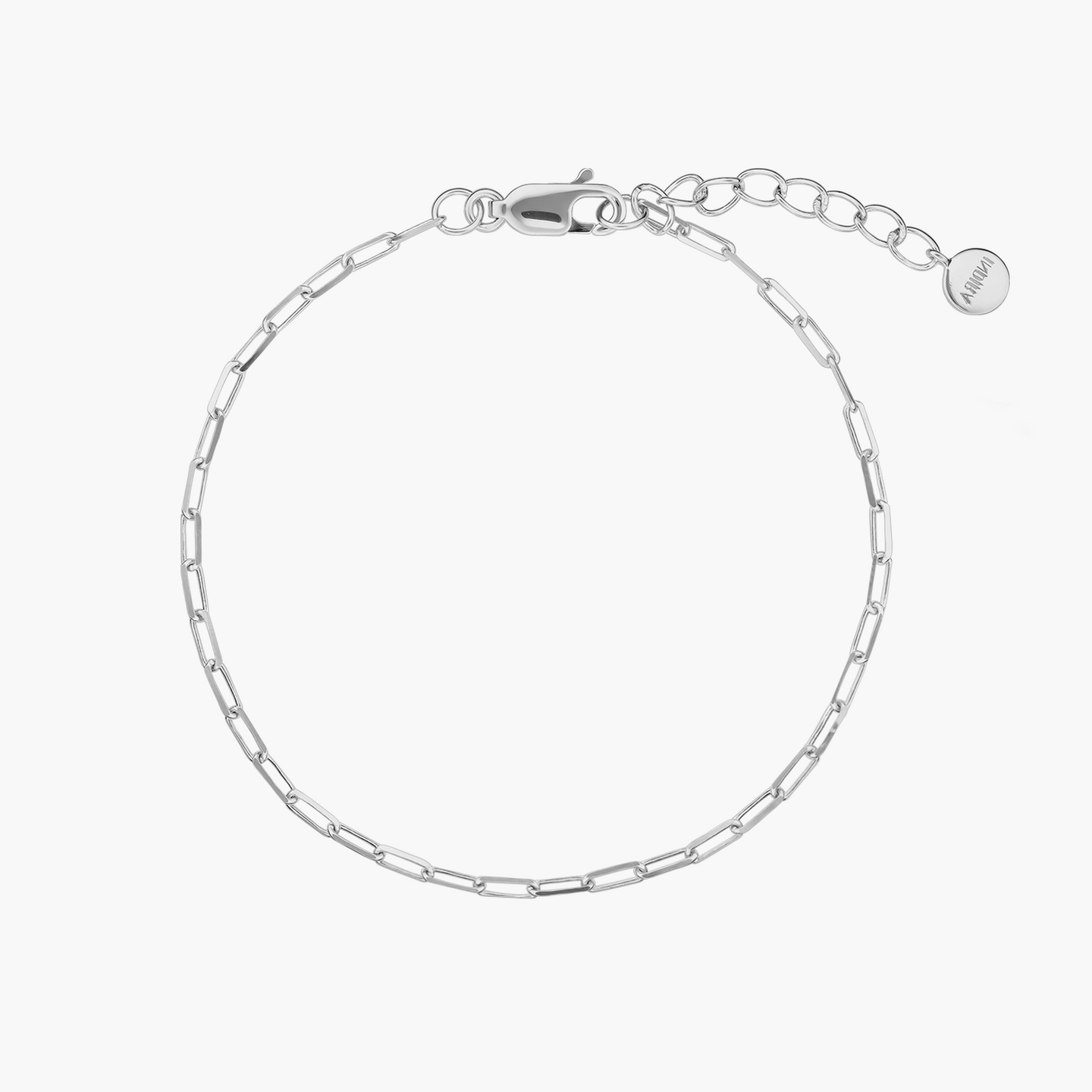 Srebrna bransoletka Paperclip - Indira
