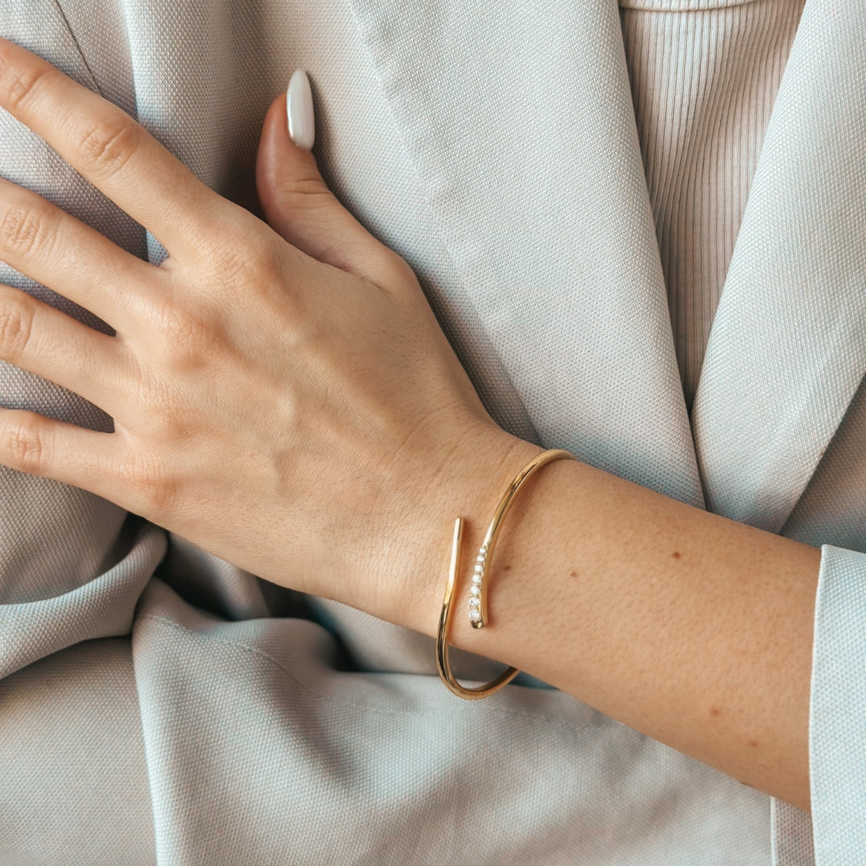 Srebrna bransoletka Golden Vega - Cyrkonia - Indira