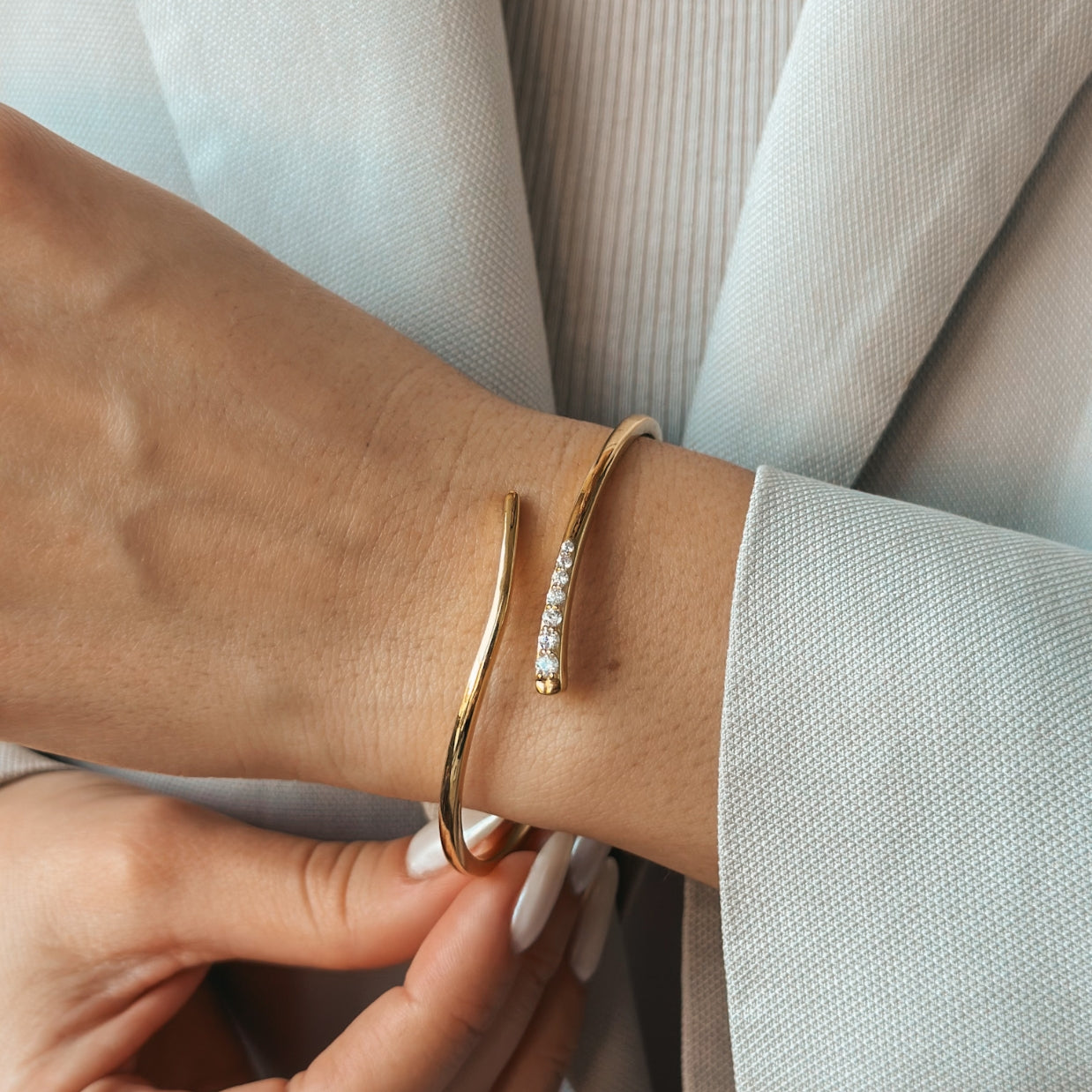 Srebrna bransoletka Golden Vega - Cyrkonia - Indira