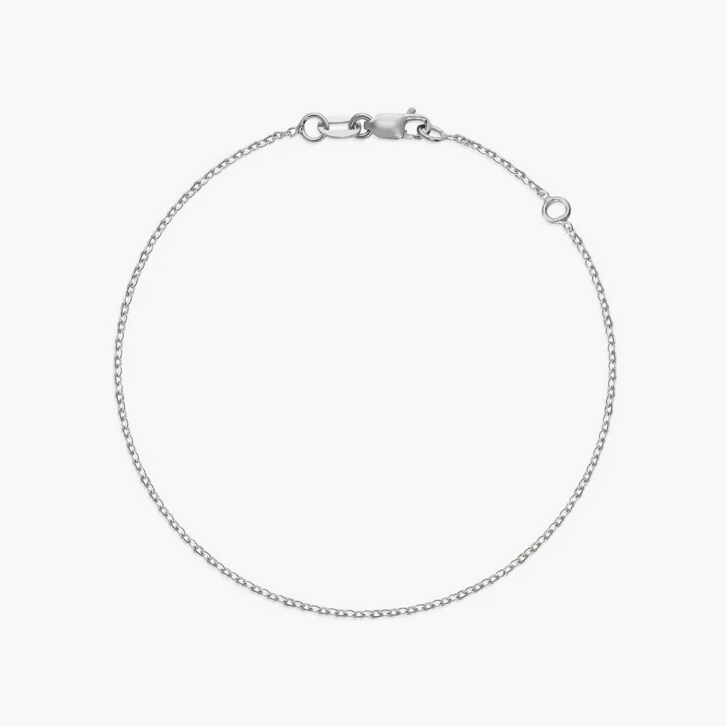 Bransoletka z białego złota Simple Chain - Indira