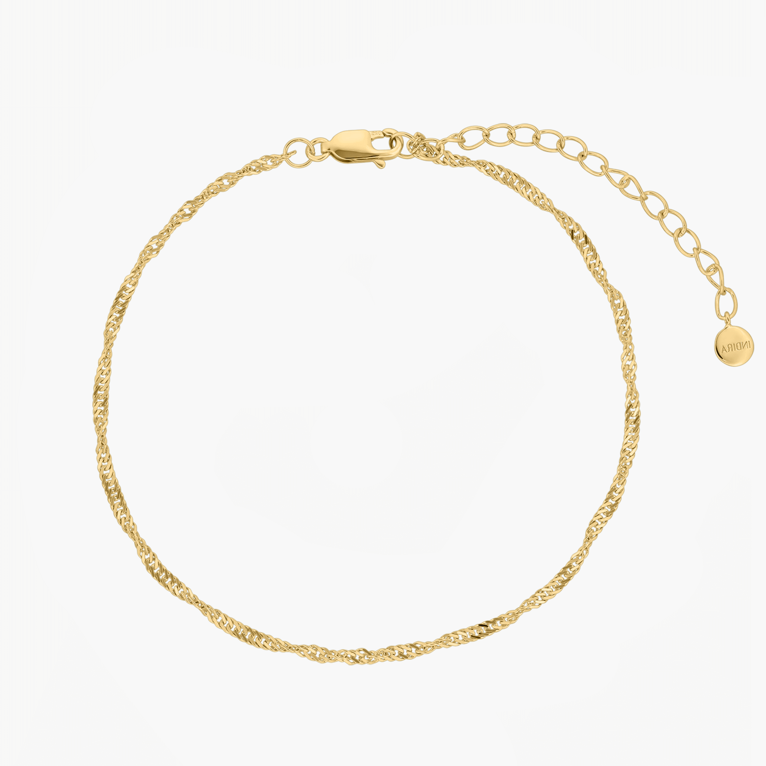 Srebrna bransoletka na kostkę Golden Singapore - Indira