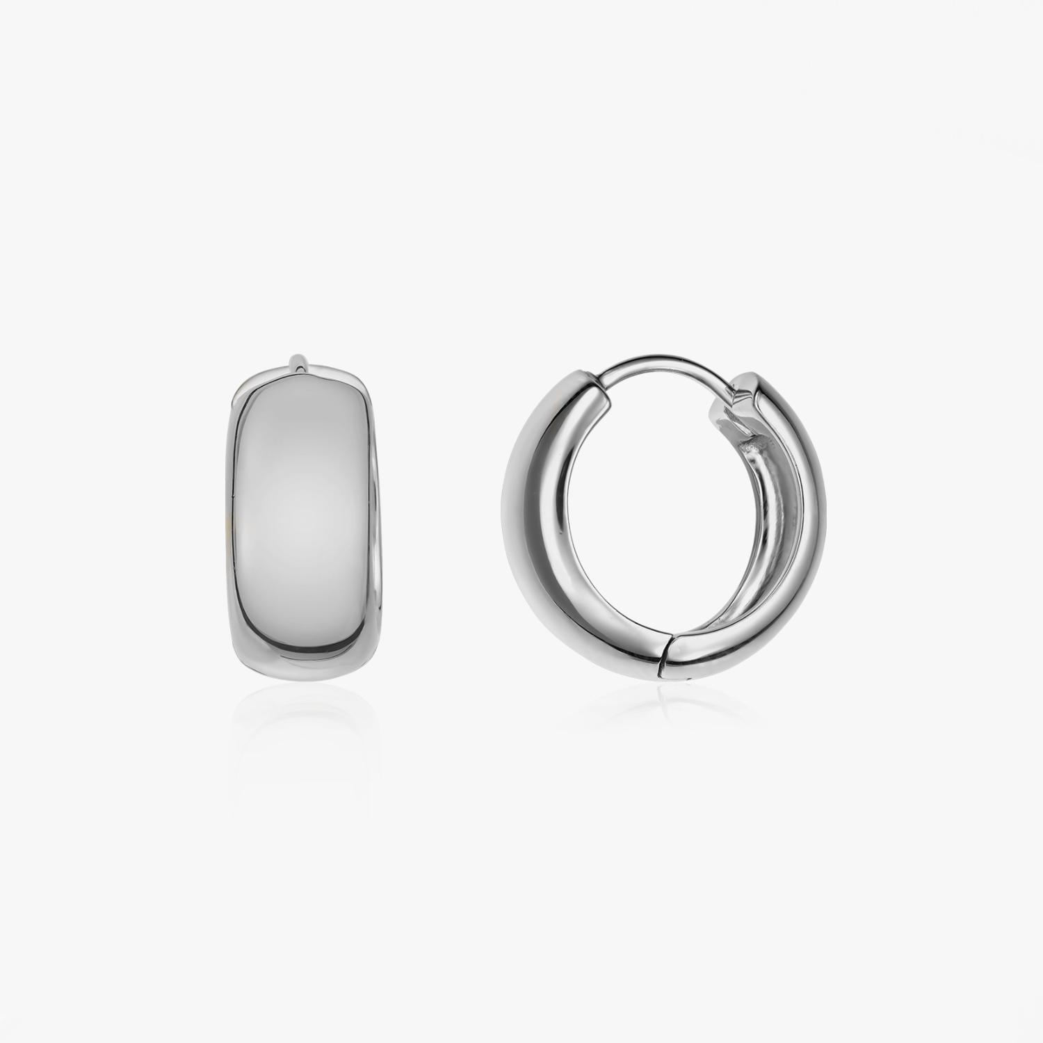 Srebrne kolczyki Bold Maxi Hoops - Indira