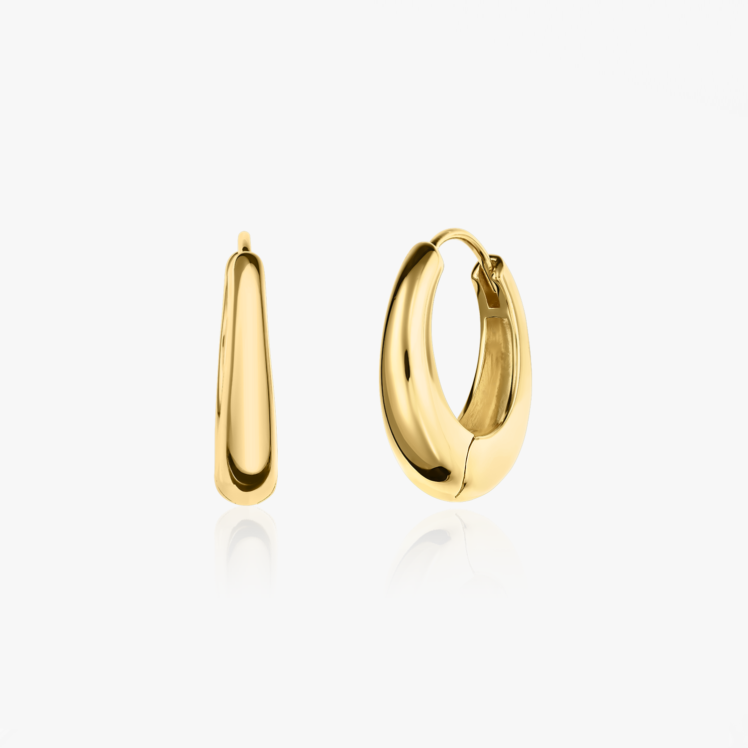 Srebrne kolczyki Golden Maxi Dome - Indira