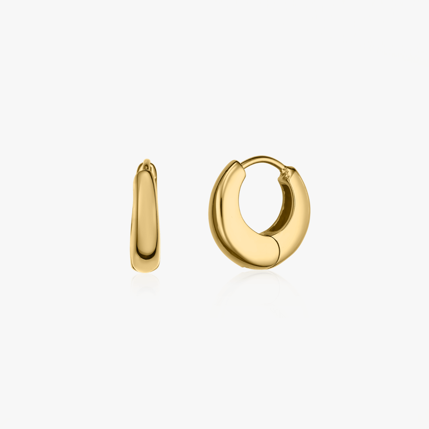 Kolczyki srebrne Golden Mini Dome - Indira