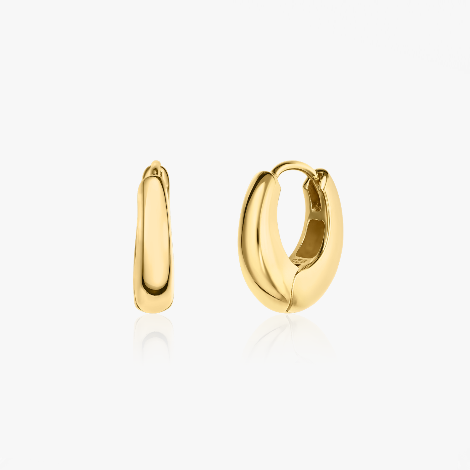 Srebrne kolczyki Golden Mini Dome - Indira