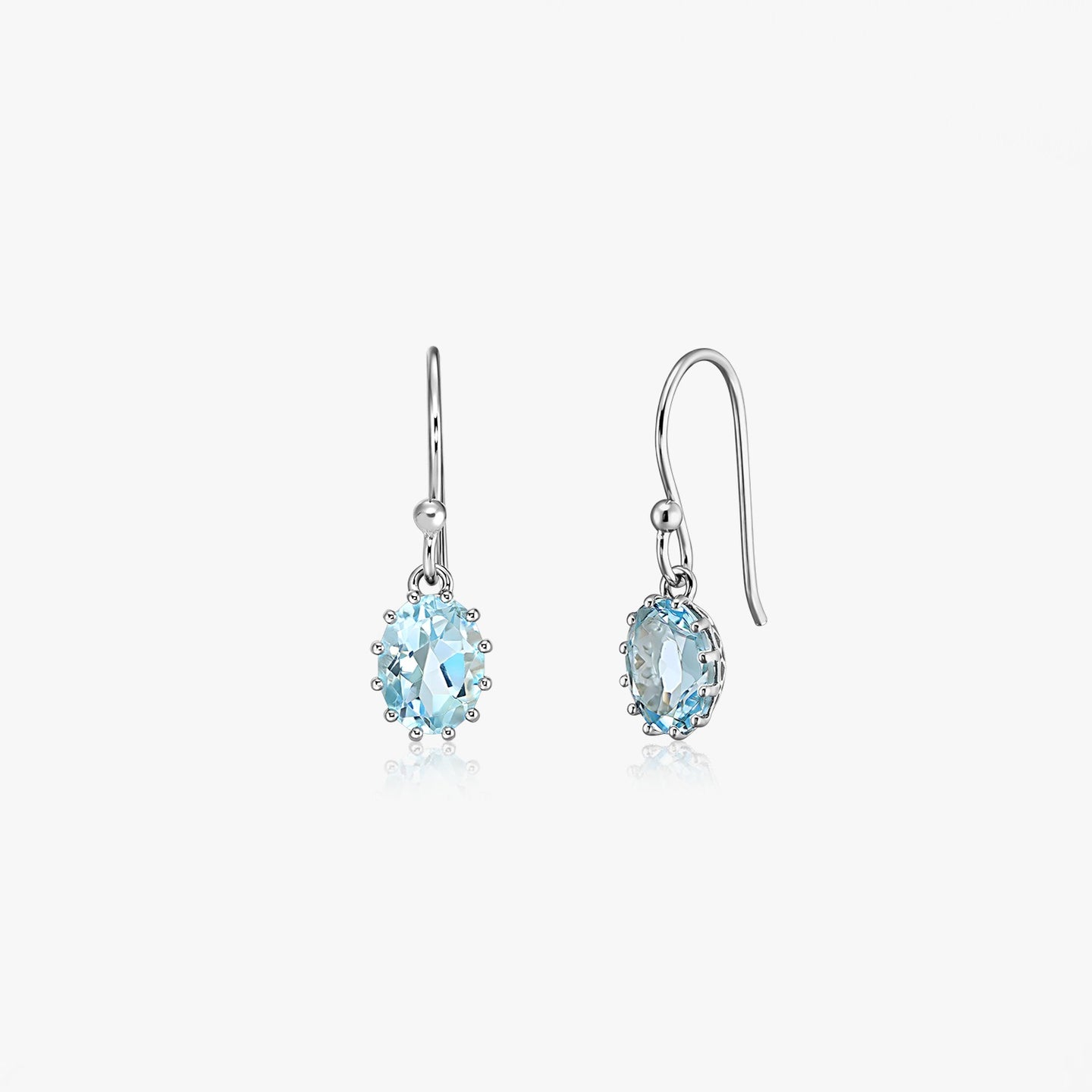 Kolczyki ze Srebra Serene - Niebieski Topaz