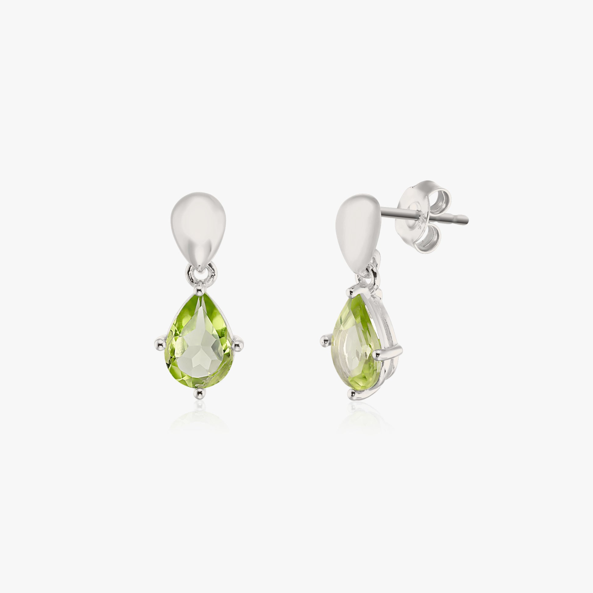 Srebrne kolczyki Kaylee - Peridot - Indira