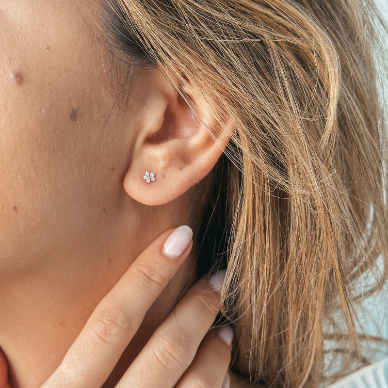 Kolczyki złote Lorelai - Cyrkonia - Indira