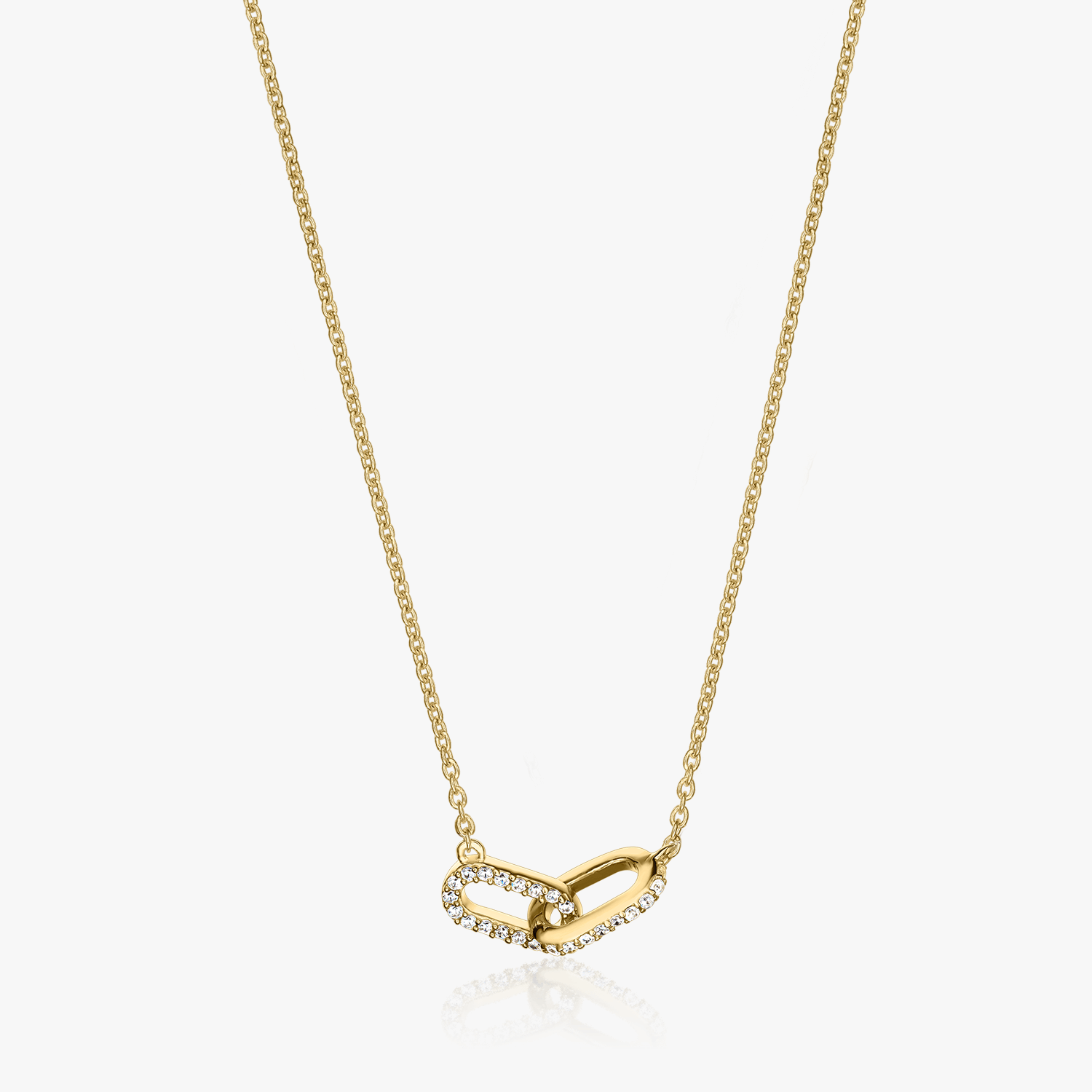 Naszyjnik srebrny Golden Jessica - Cyrkonia - Indira
