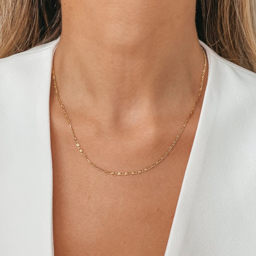 Srebrny naszyjnik Golden Anchor - Indira