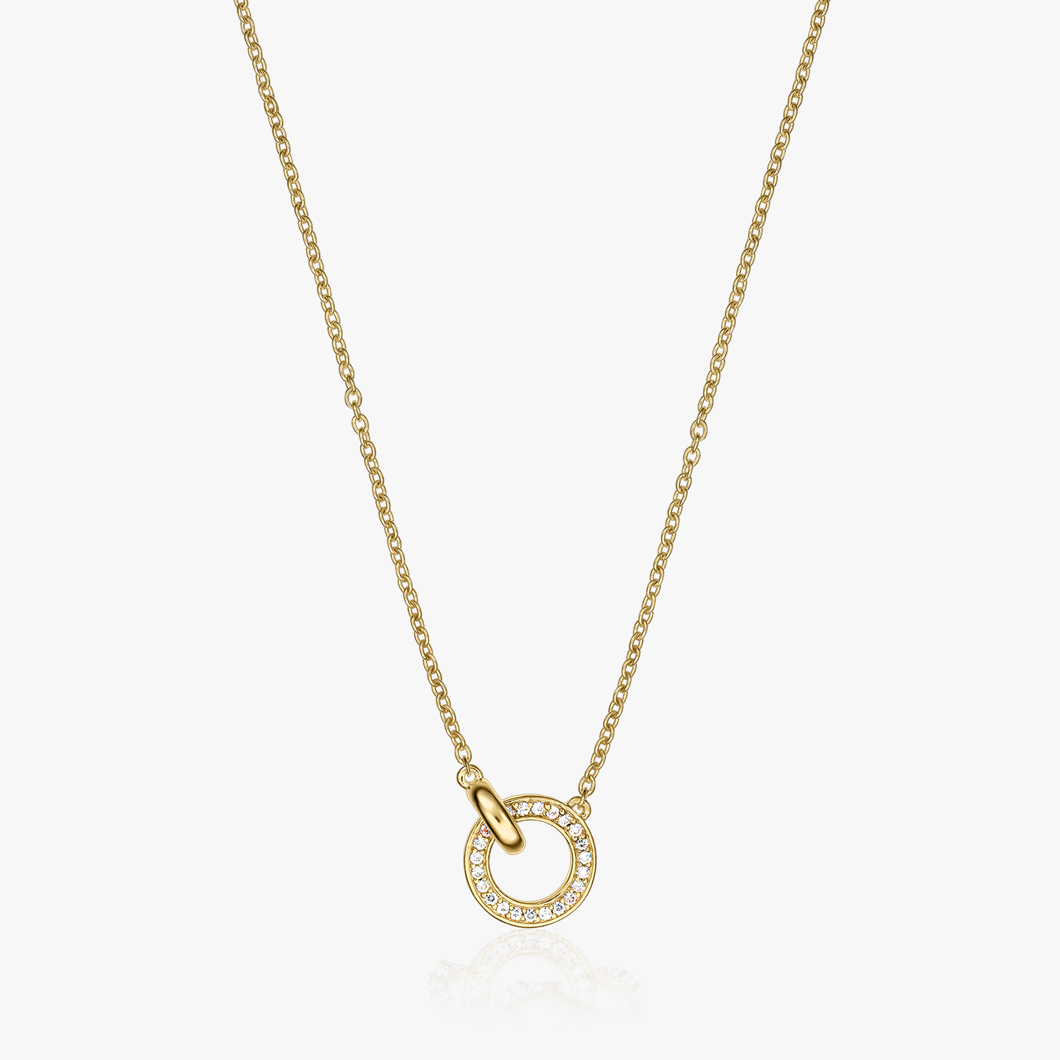 Naszyjnik srebrny Golden Linked - Indira