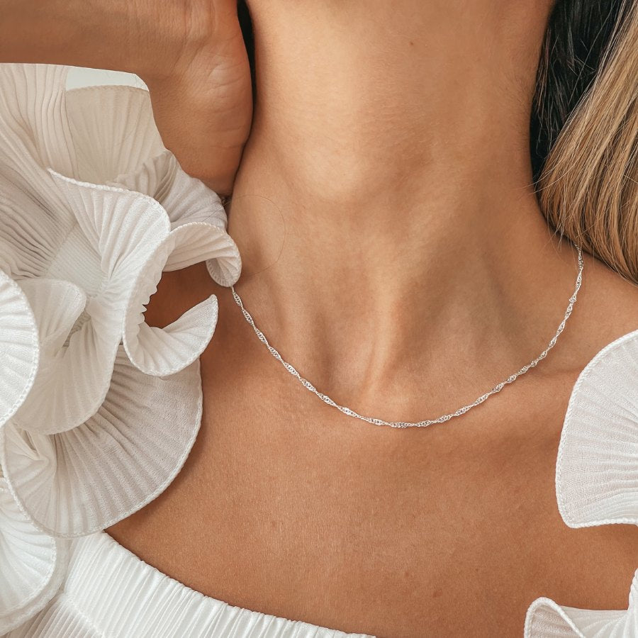 Naszyjnik ze srebra Singapore - Indira