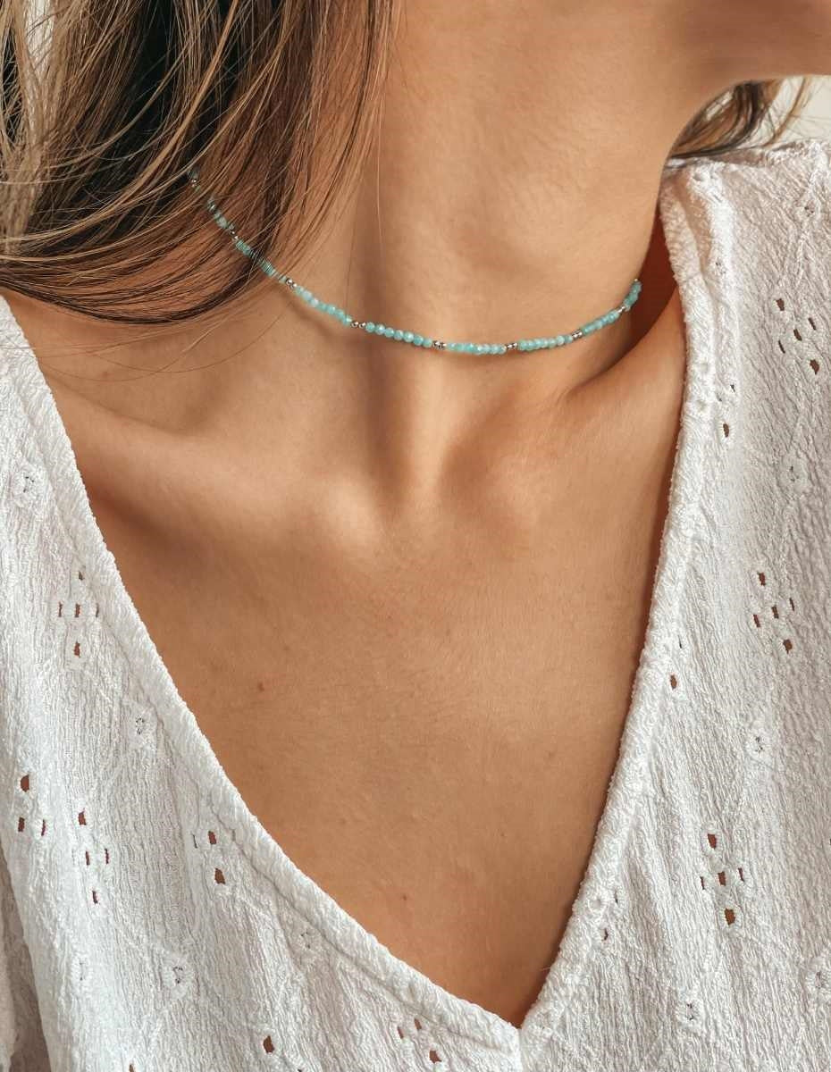 Naszyjnik srebrny SummerScape - Amazonit - Indira