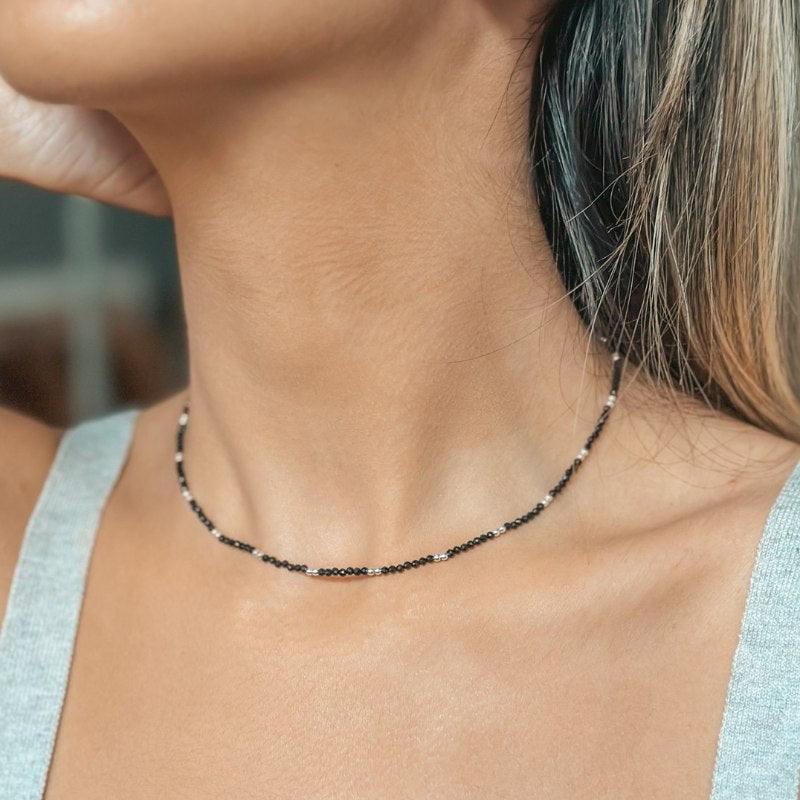 Naszyjnik ze srebra SummerScape – Black Spinel - Indira