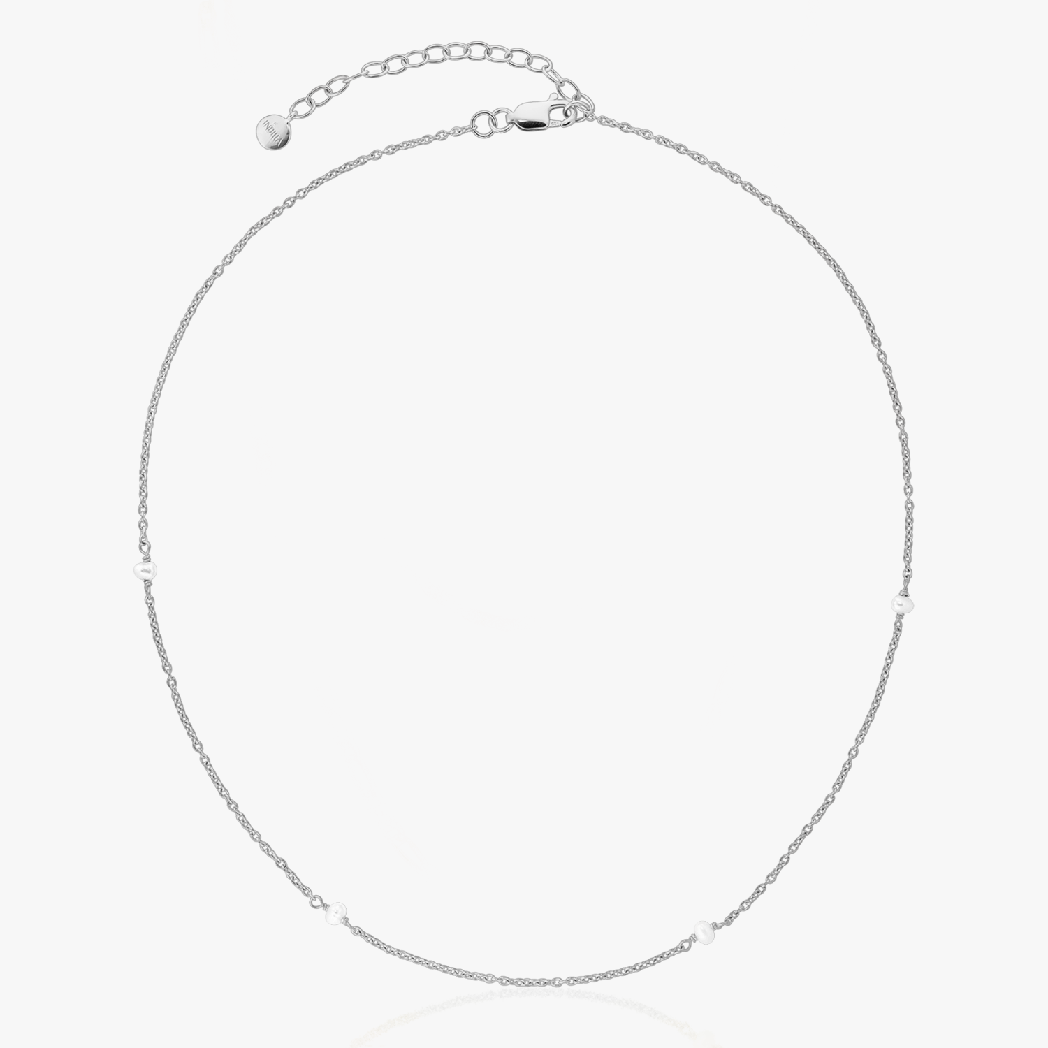 Naszyjnik ze srebra Tiny Pearls - Indira