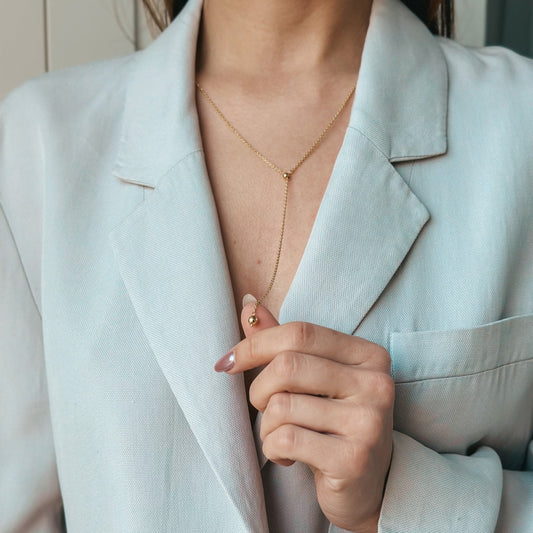 Colier din argint placat cu aur Bola - Indira