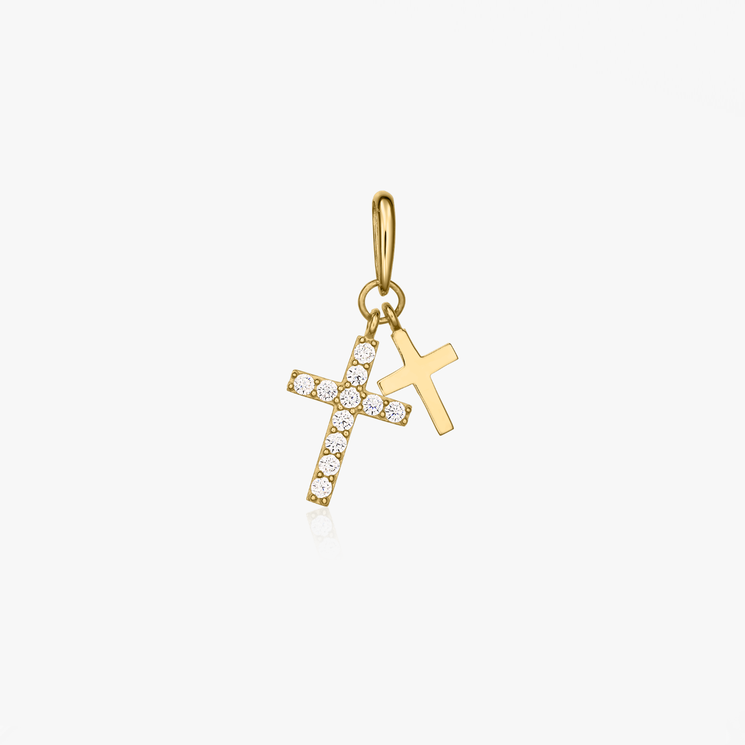 Złoty wisiorek Double Cross - Indira