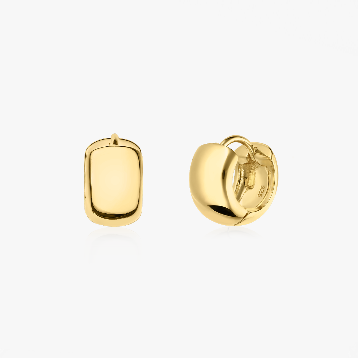 Srebrne kolczyki Golden Bold Mini Hoops - Indira