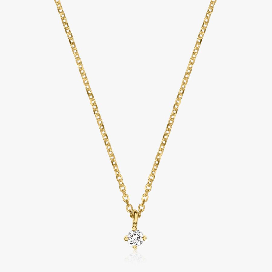 Naszyjnik z złota Timeless - Diament 0.03 CT - Indira