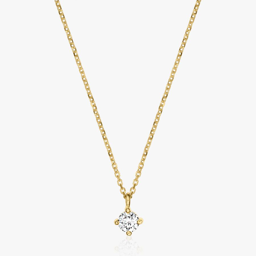 Naszyjnik ze złota Timeless - Diament 0,1 CT - Indira