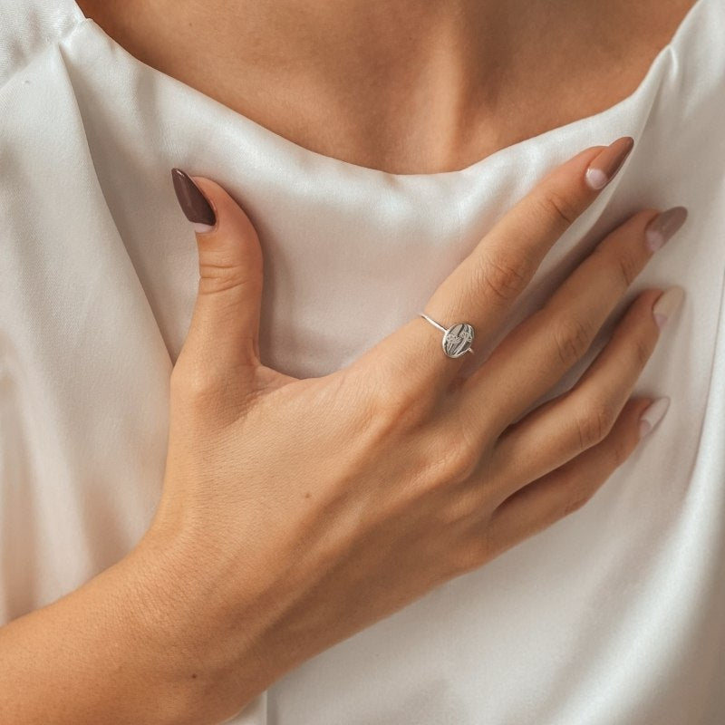 Srebrny pierścionek Birth Flower - Cosmos - Indira