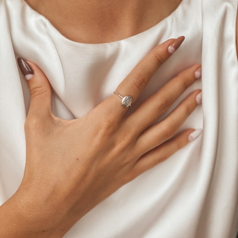 Srebrny pierścionek Birth Flower - March Daffodil - Indira