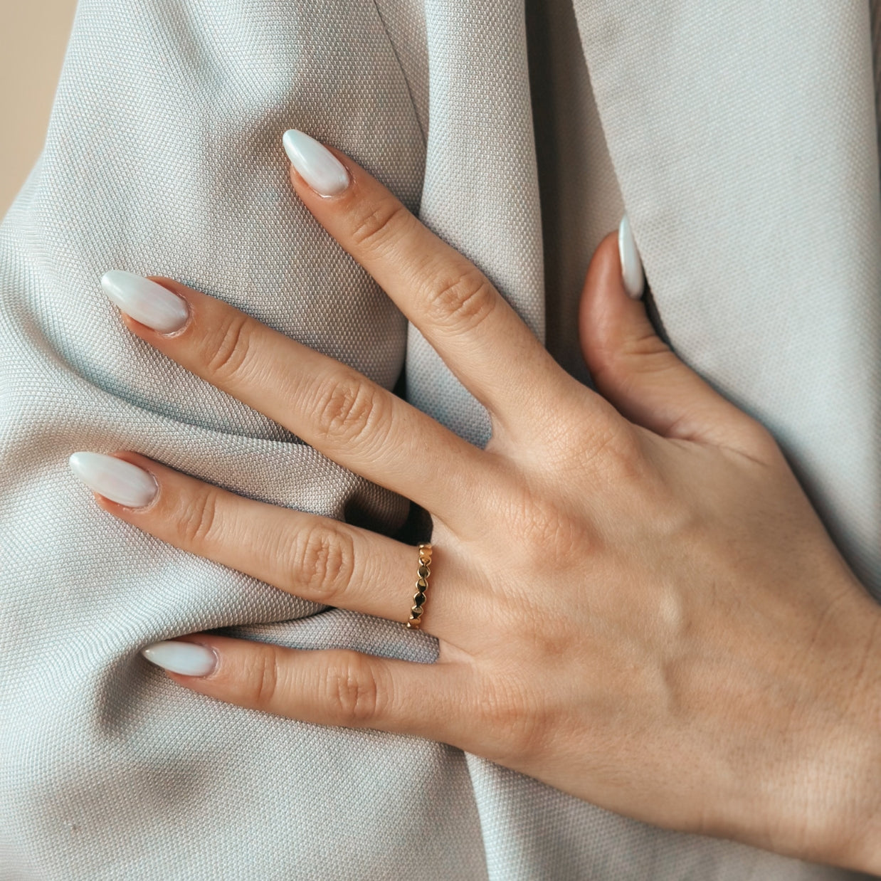 Inel din argint placat cu aur Dots - Indira