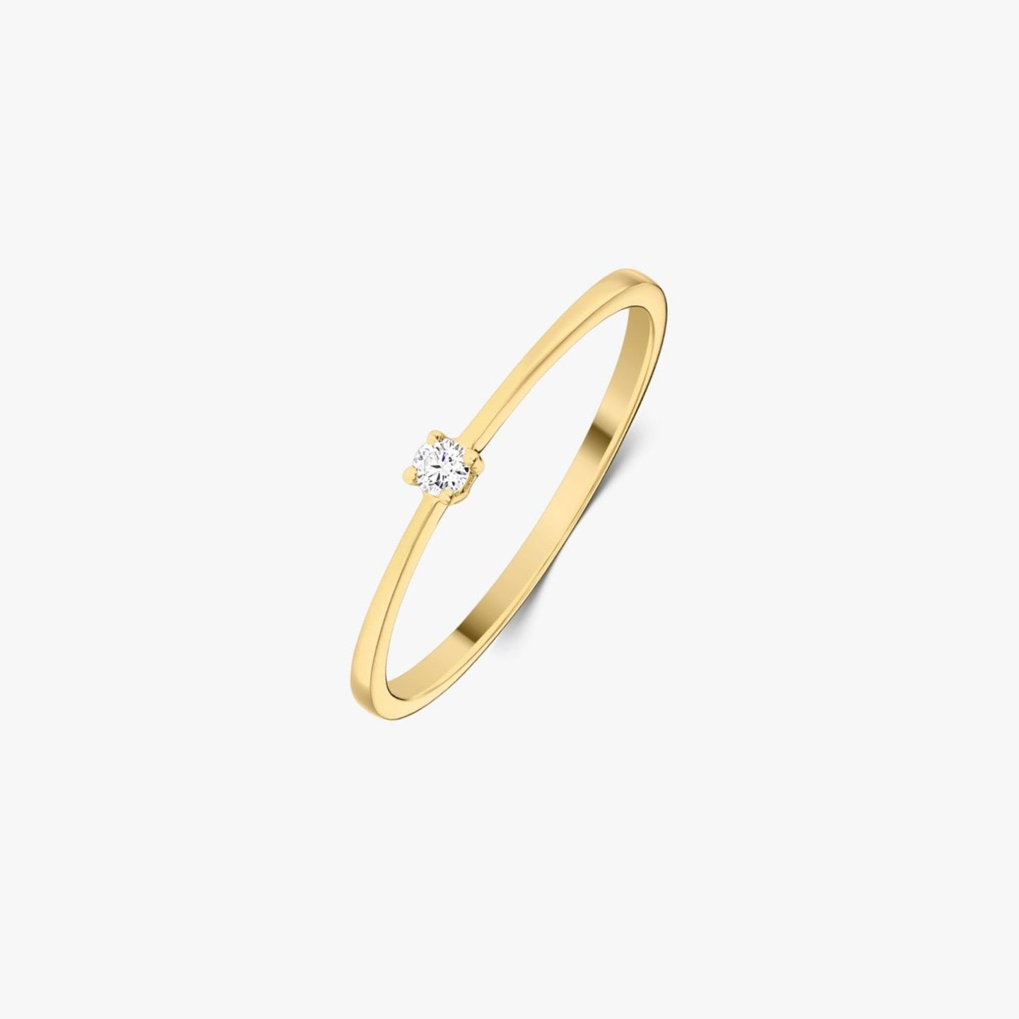 Pierścionek z złota Timeless - Diament 0.03 CT - Indira