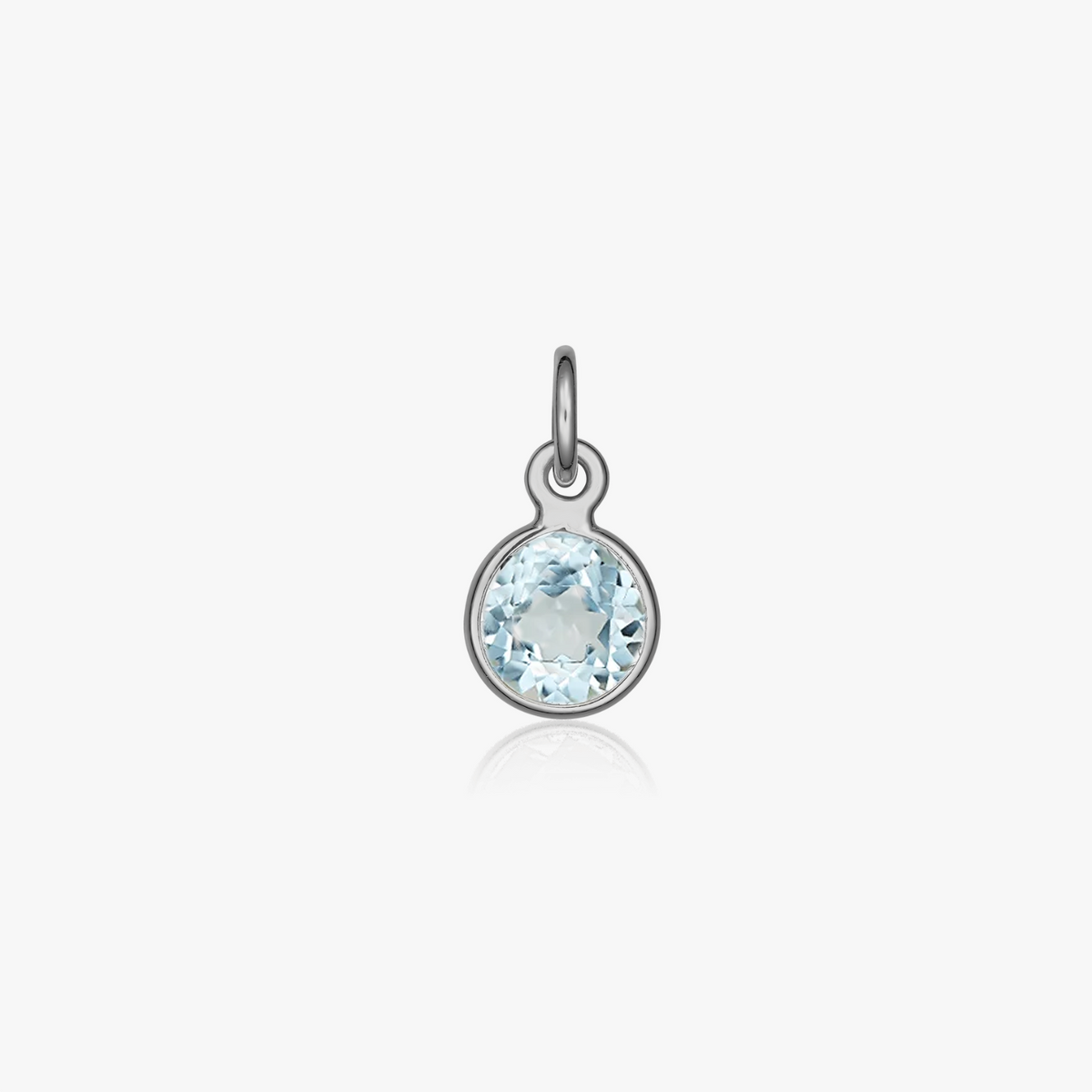 Wisiorek z srebra Birthstone April - Niebieski Topaz - Indira