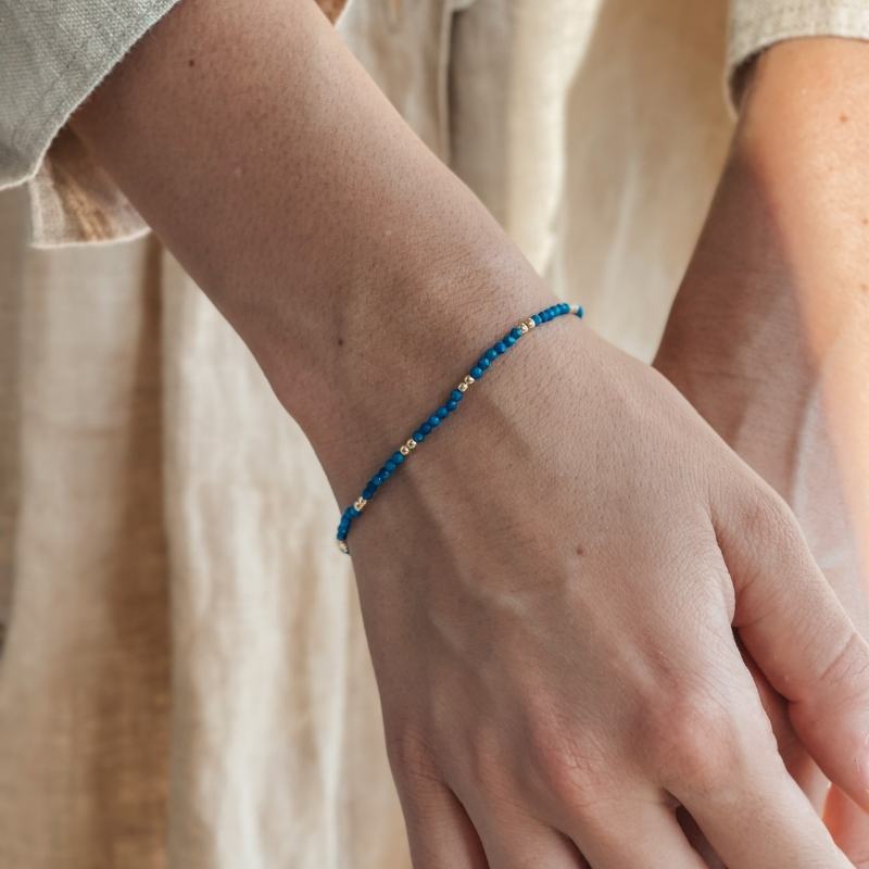 Srebrna bransoletka Golden SummerScape - Lapis Lazuli - Indira
