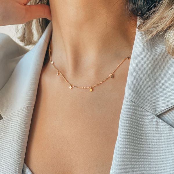 Naszyjnik ze srebra Golden Allegra - Indira