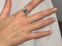 Srebrny Pierścionek Faerie - London Blue Topaz