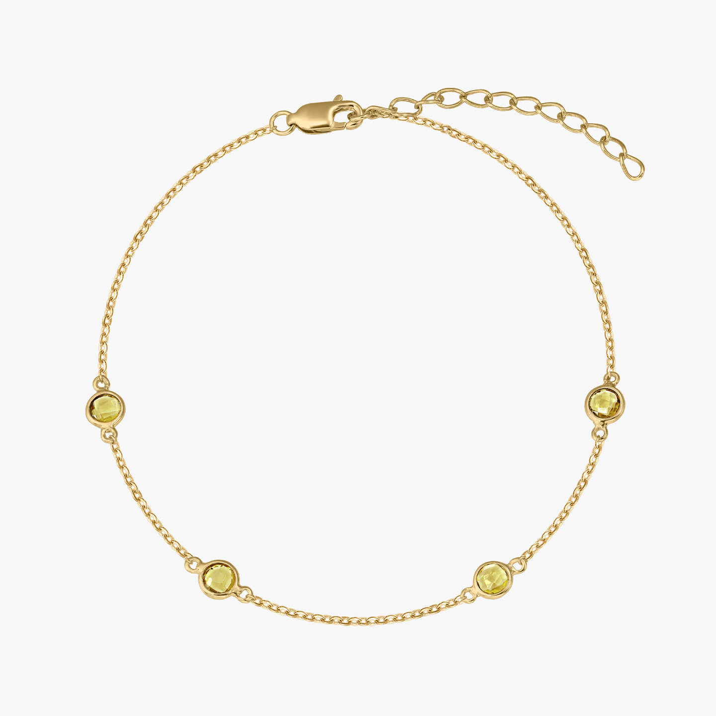 Srebrna bransoletka Birthstone Golden November - Cytryn - Indira
