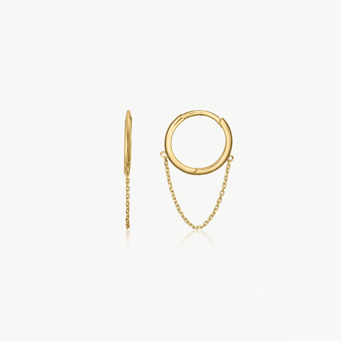 Kolczyki złote Chained Hoops - Indira