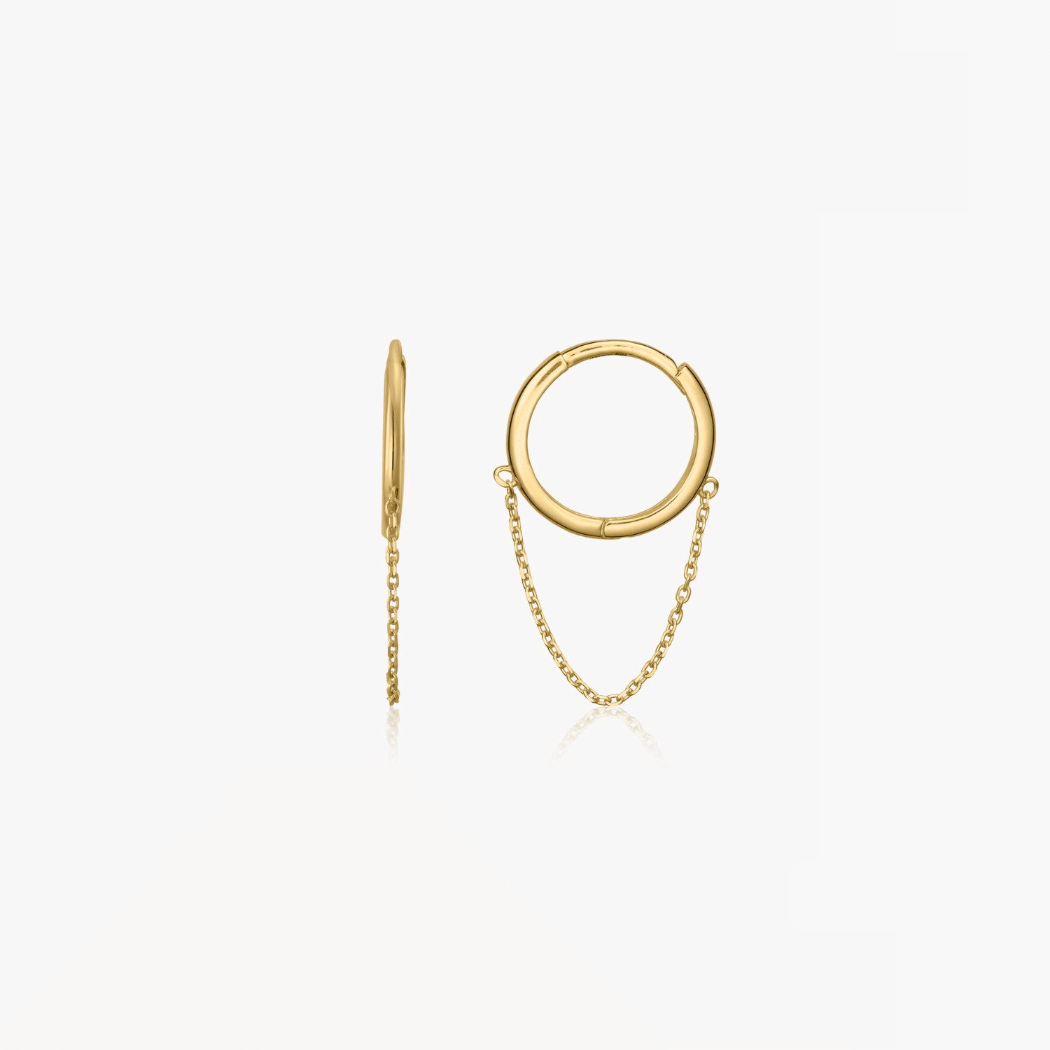 Kolczyki złote Chained Hoops - Indira