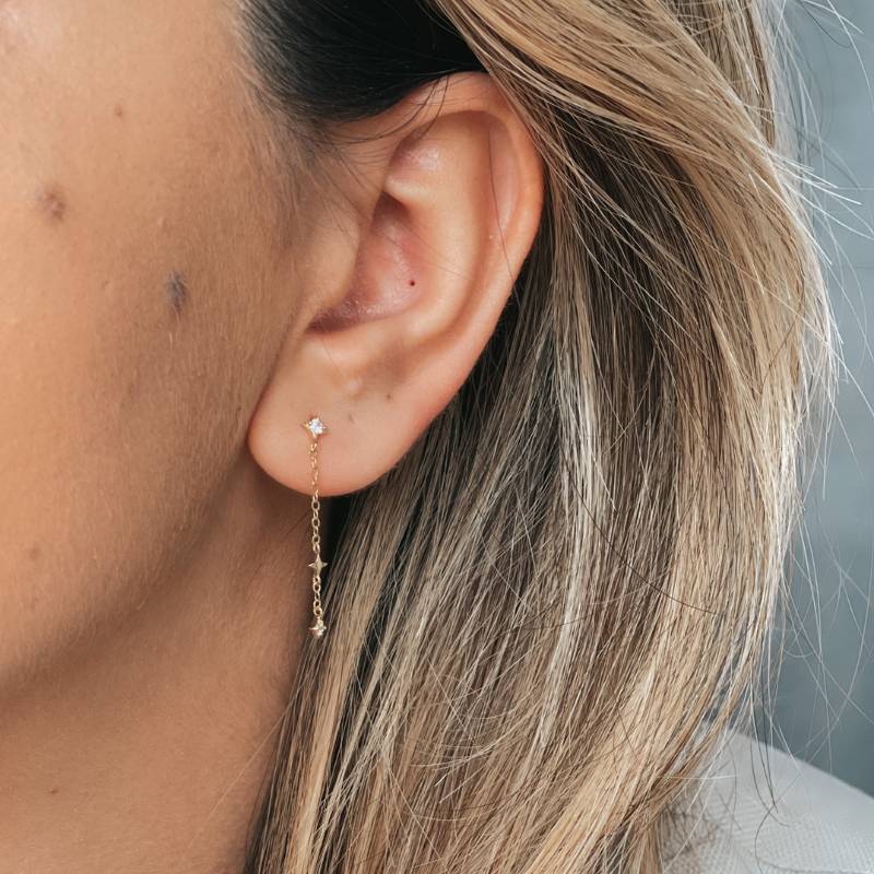 Kolczyki złote Make a wish - Cyrkonia - Indira