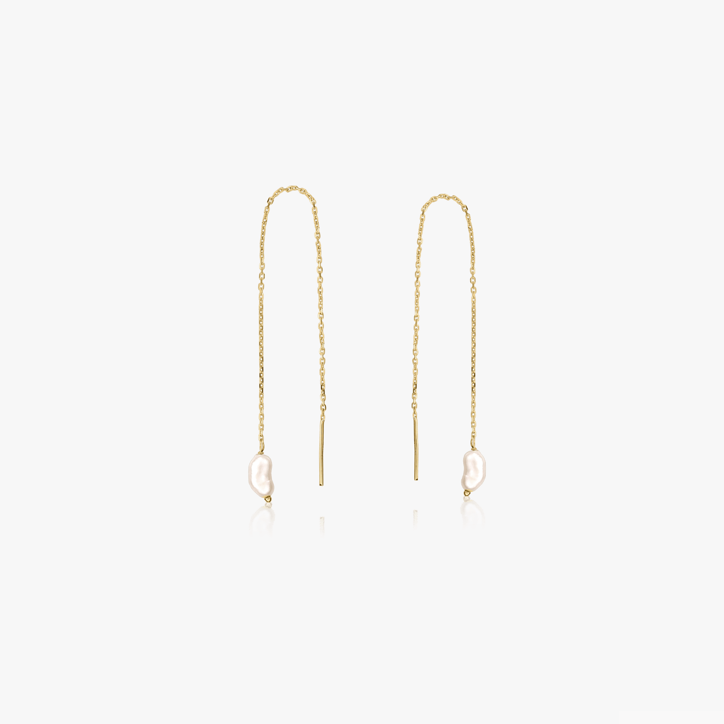 Kolczyki złote Pearl Drop - Naturalne Perły - Indira