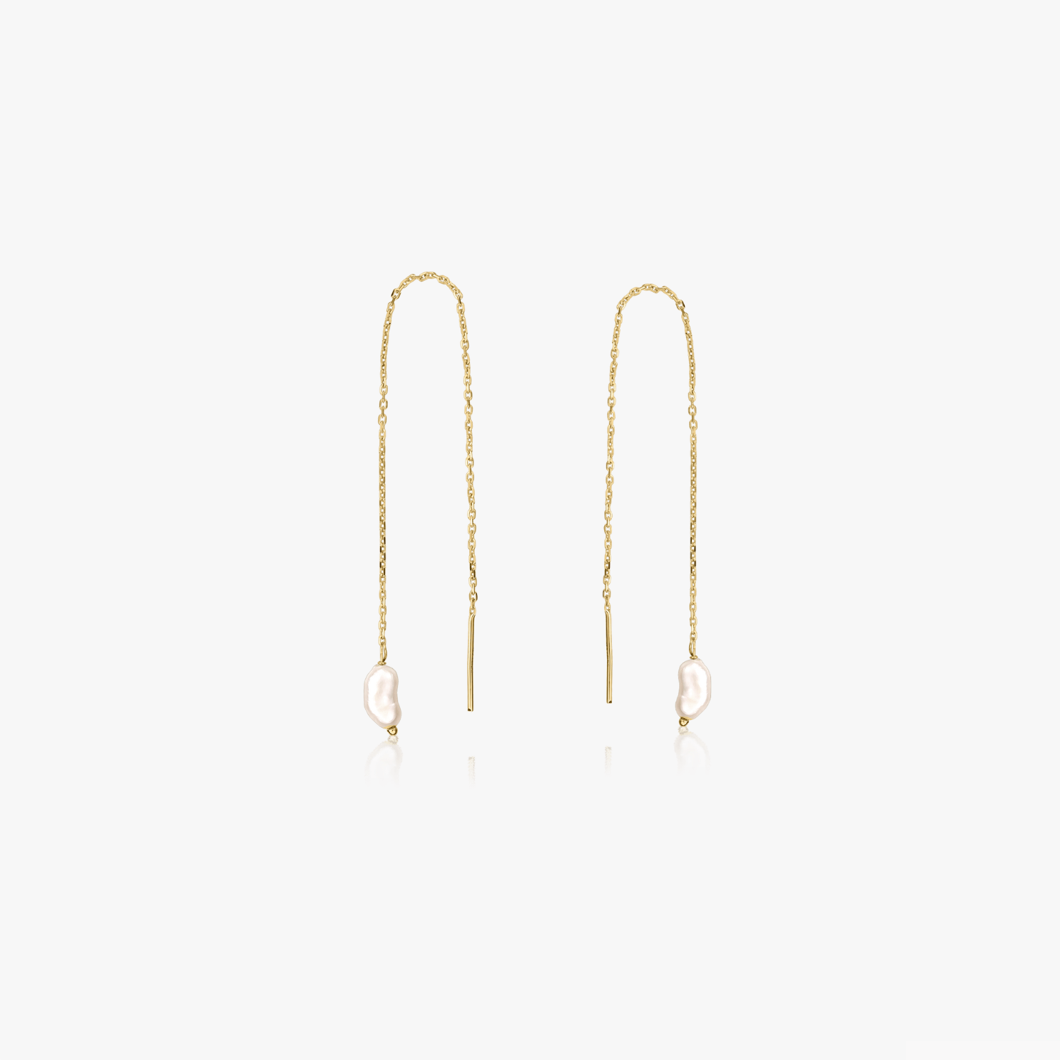 Kolczyki złote Pearl Drop - Naturalne Perły - Indira