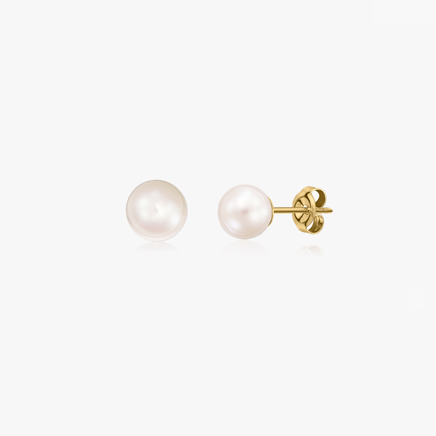 Kolczyki z perłami ze złota Pearl Studs - Indira