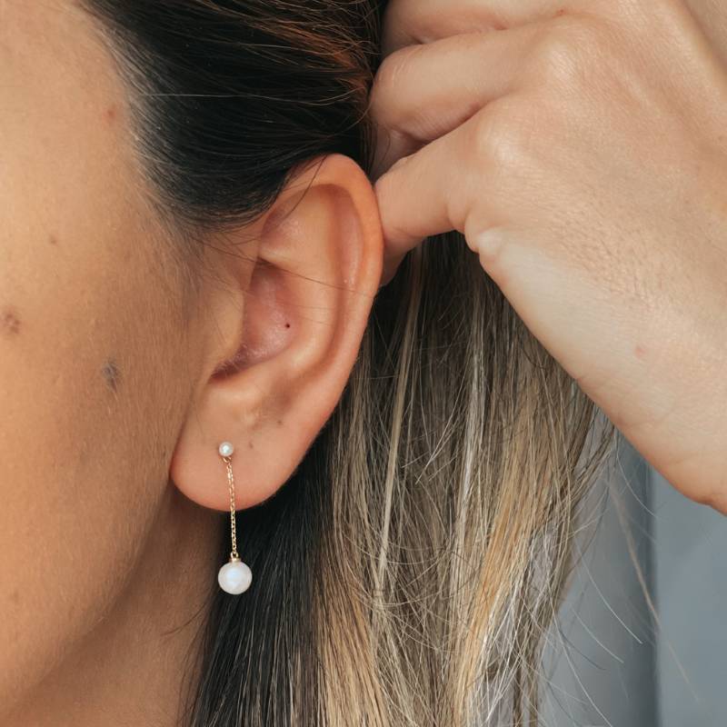 Kolczyki złote Sia - Perły Naturalne - Indira