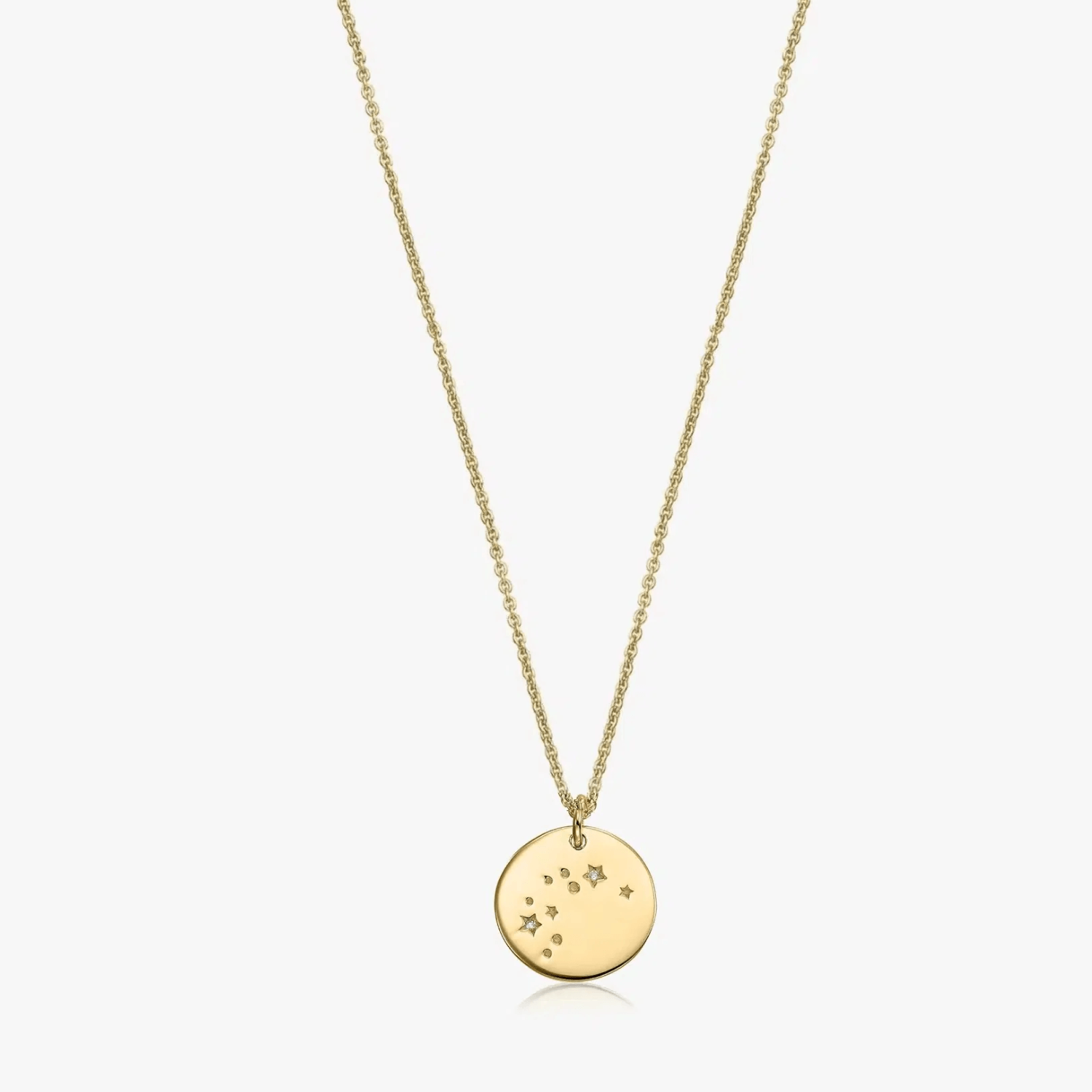 Naszyjnik z srebra Golden Zodiac - Wodnik - Indira
