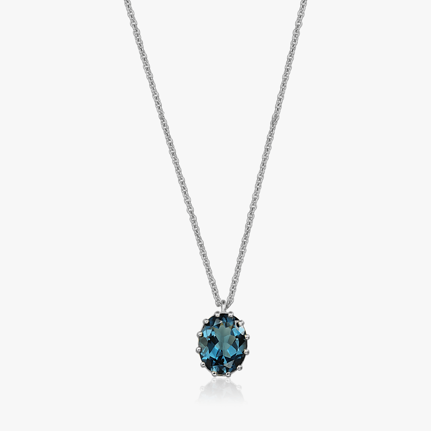 Naszyjnik srebrny Serene - Topaz Blue London - Indira