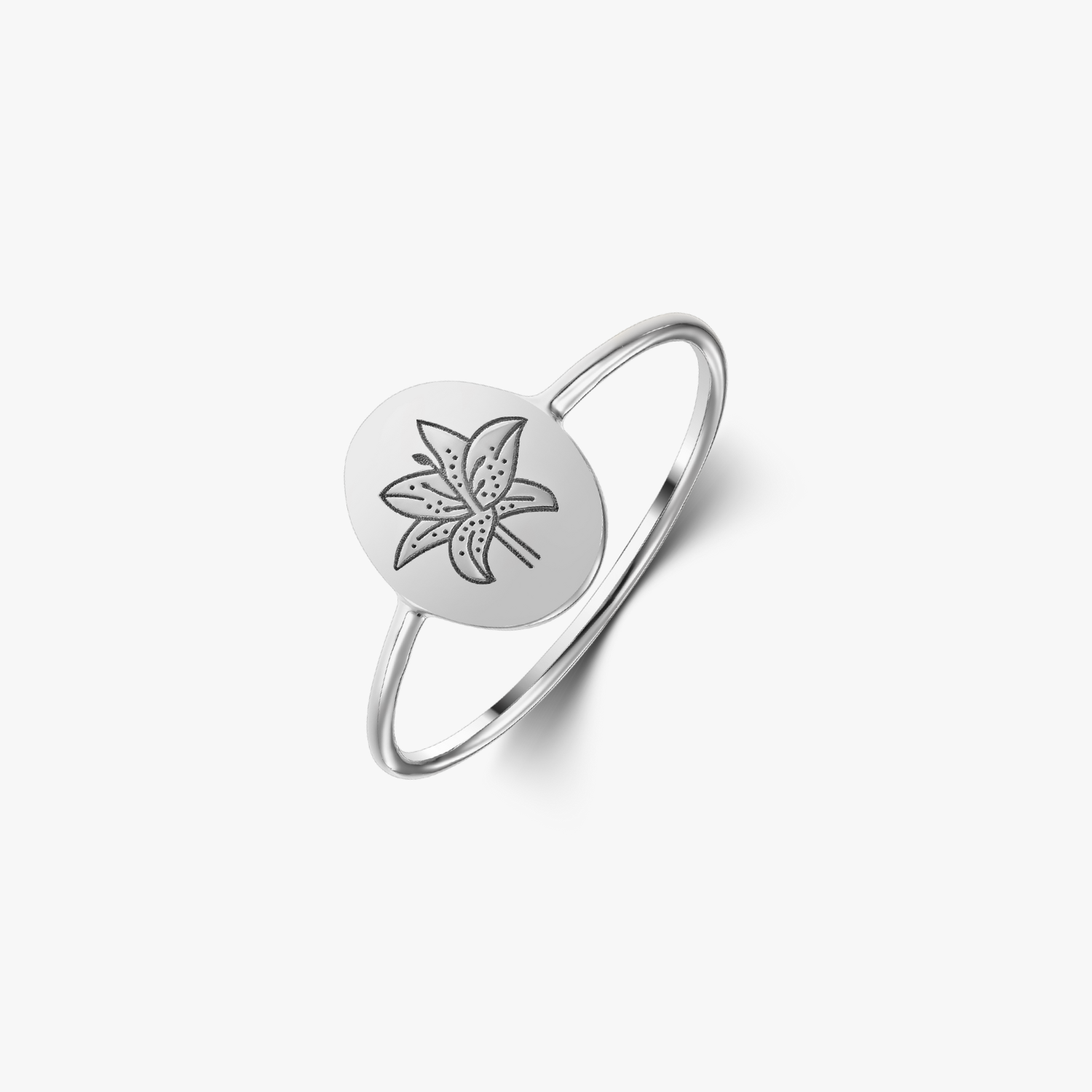 Srebrny pierścionek Birth Flower - May Lily - Indira