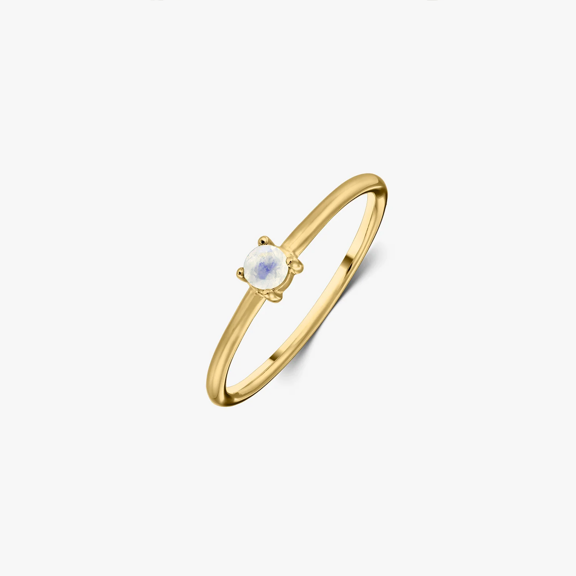 Srebrny pierścionek Birthstone Golden June - Kamień Księżycowy - Indira