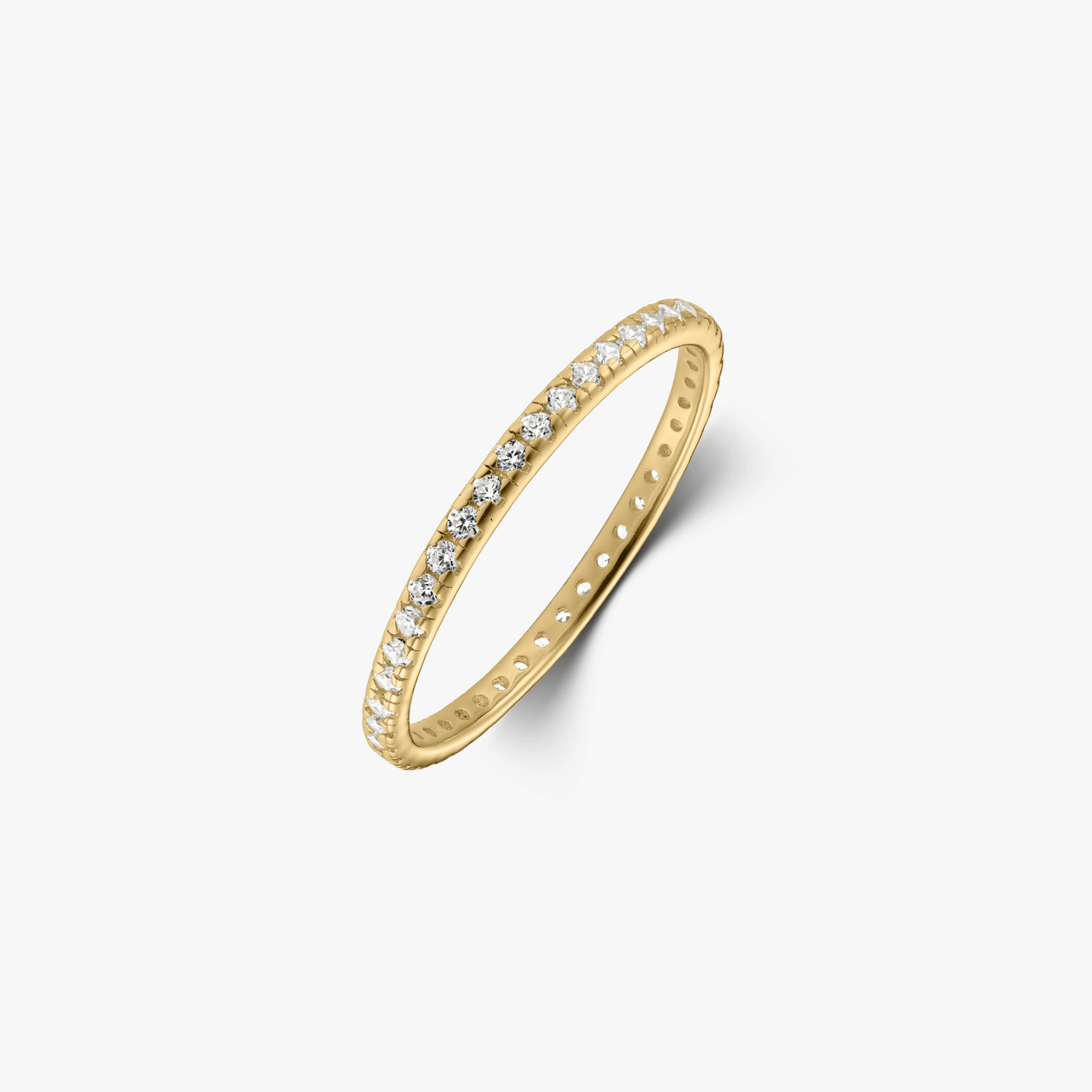 Srebrny pierścionek Golden Classic Eternity - Cyrkonia - Indira