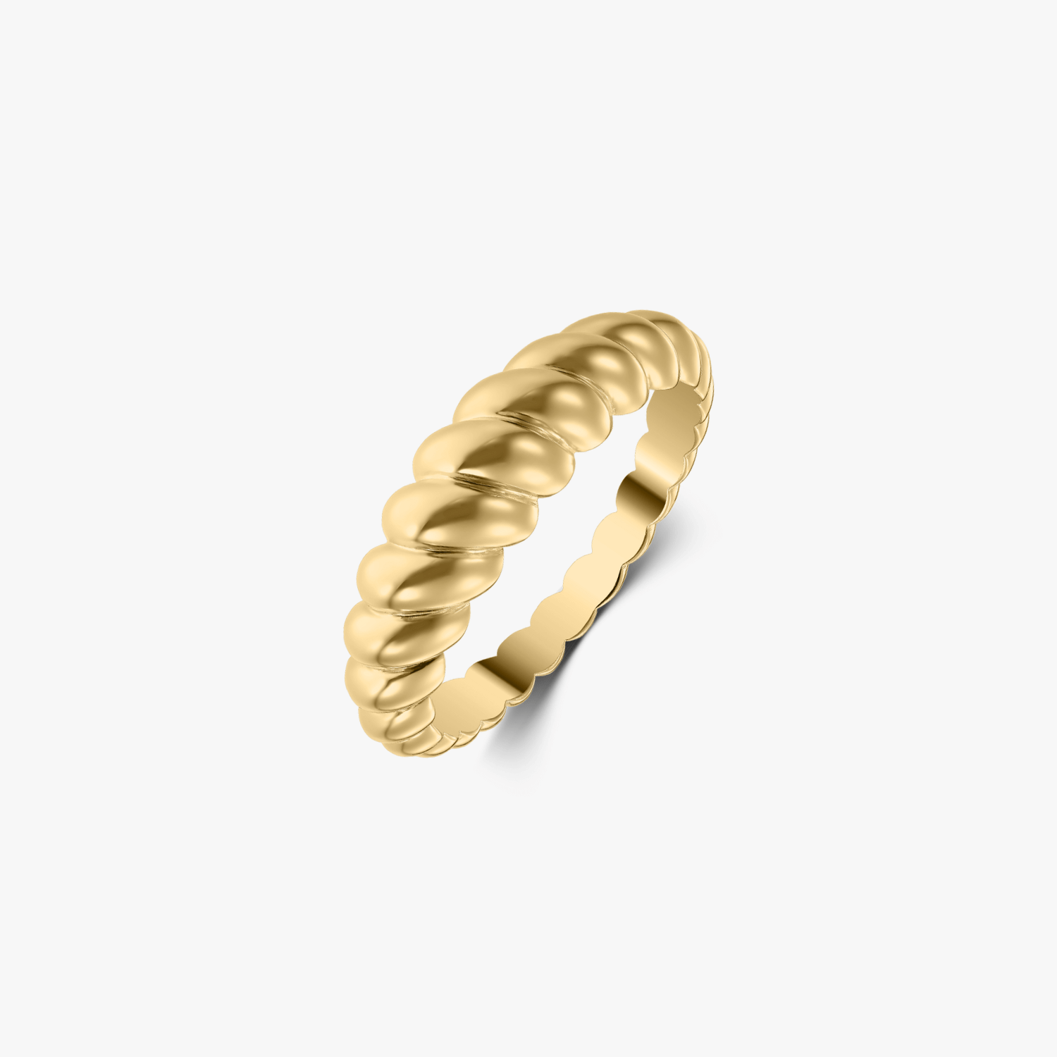 Srebrny pierścionek Golden Petit Brioche - Indira