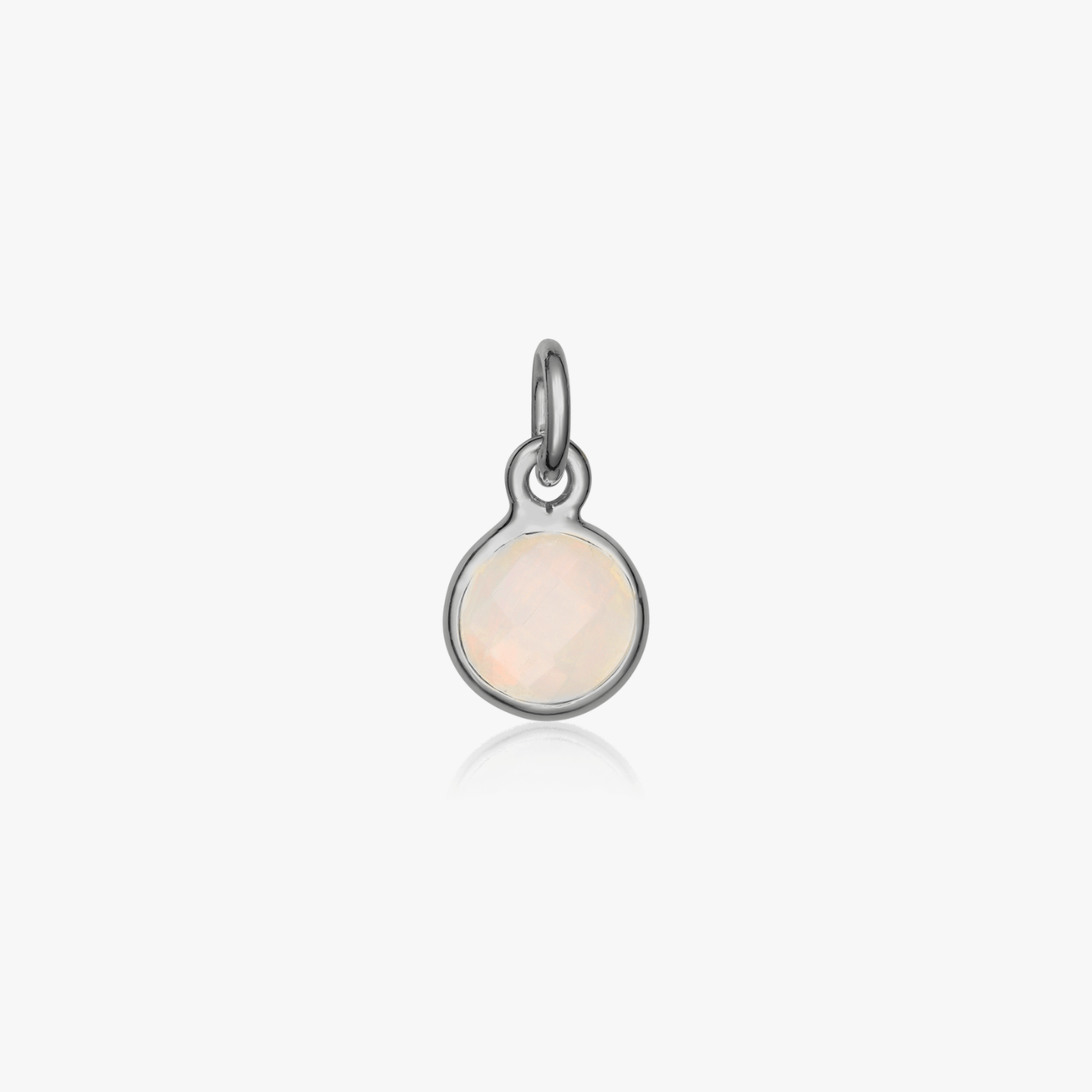 Wisiorek srebrny z kamieniem Birthstone październik - Opal - Indira